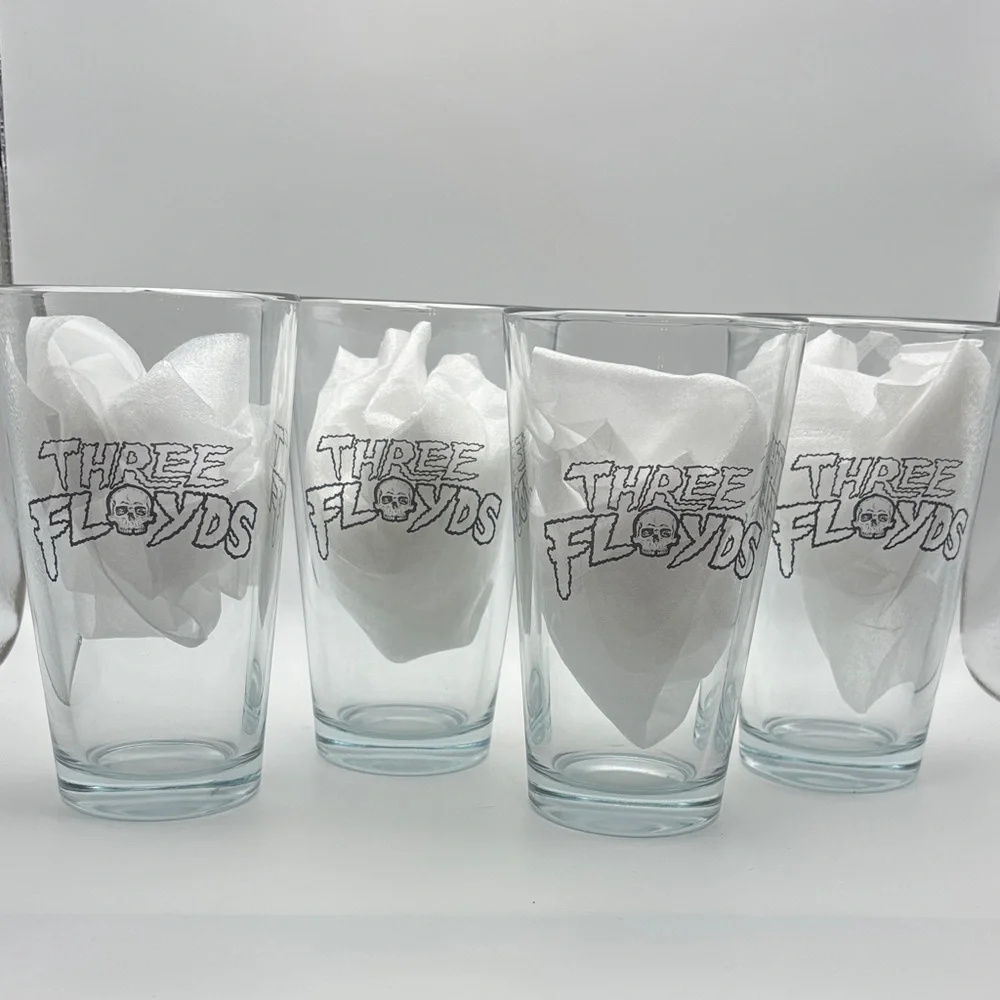 Set of 4 Three Floyds Brewing Pint‎ Glasses